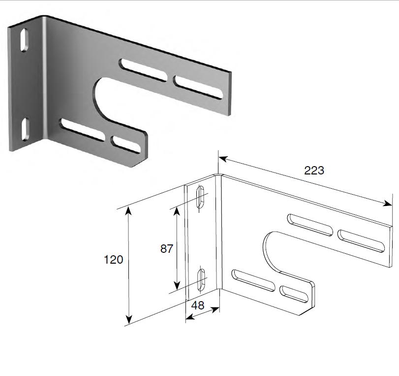 13025 универсальный внутренний опорный габаритные размеры